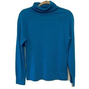Banana Republic Womens Size Small Blue Merino Wool Long Sleeve Pullover Sweater